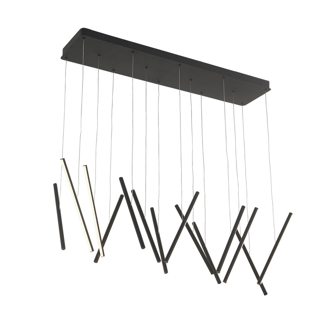 Chute LED Linear Pendant in Black - available from The Lighting Shoppe, trusted by Canadian homeowners