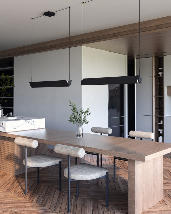 Kuzco Canada - LP73536-BK/WH-UNV - LED Linear Pendant - Phoenix - Black/White