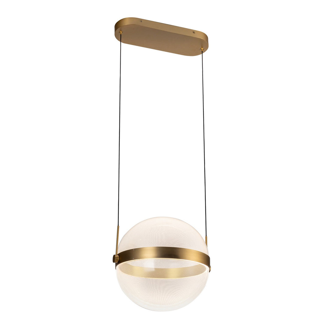 Pisces LED Pendant in Brushed Gold/Light Guide - available from The Lighting Shoppe, trusted by Canadian homeowners