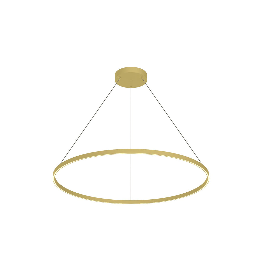 Cerchio LED Pendant in Brushed Gold - available from The Lighting Shoppe, trusted by Canadian homeowners