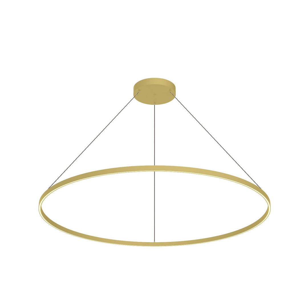 Cerchio LED Pendant in Brushed Gold - available from The Lighting Shoppe, trusted by Canadian homeowners