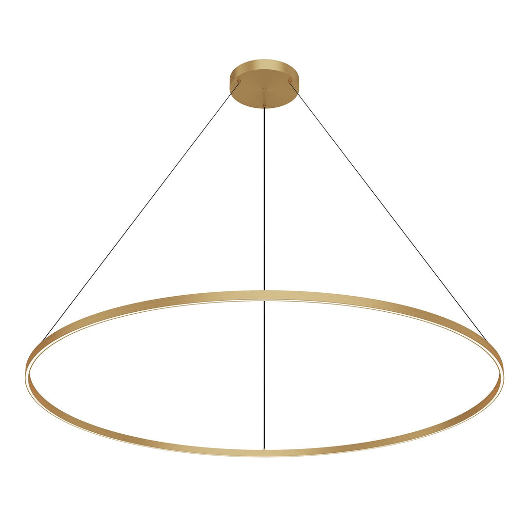Cerchio LED Pendant in Brushed Gold - available from The Lighting Shoppe, trusted by Canadian homeowners