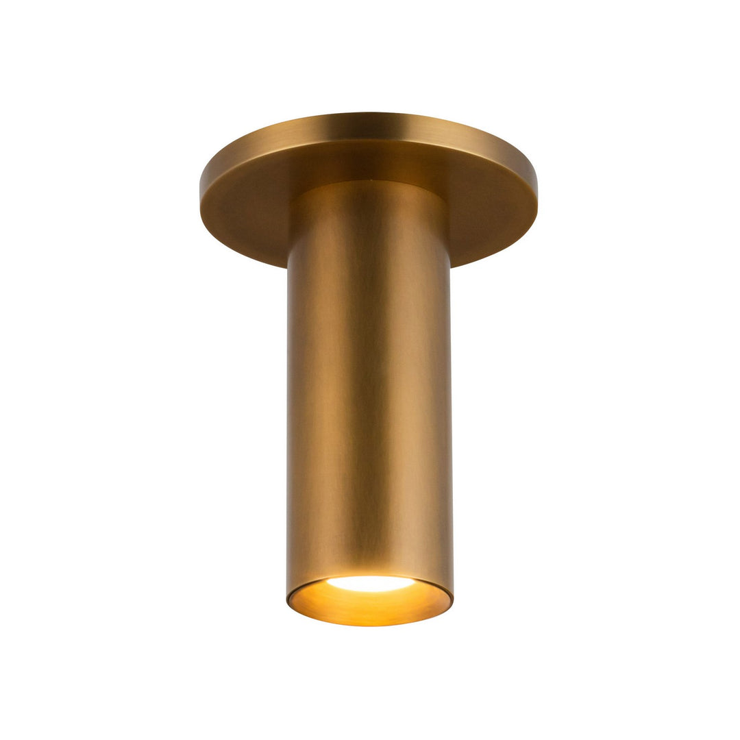 Mason LED Semi Flush Mount in Vintage Brass - available from The Lighting Shoppe, trusted by Canadian homeowners