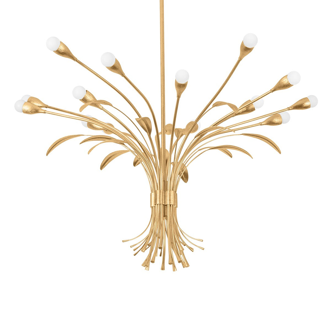 Hudson Valley Canada - 1915-VGL - 15 Light Chandelier - Bilston - Vintage Gold Leaf