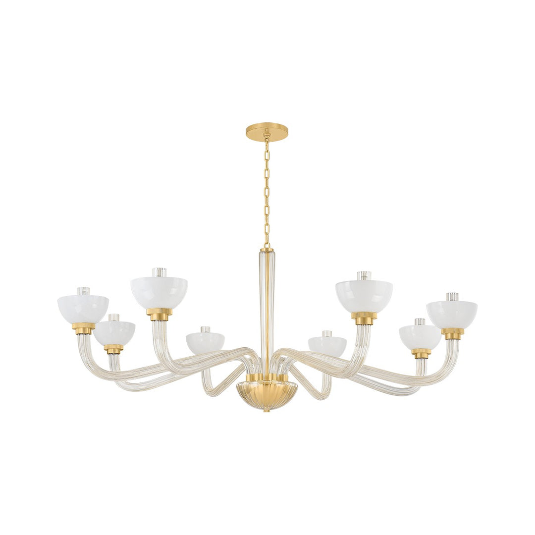St. Lawrence Eight Light Chandelier in Aged Brass - available from The Lighting Shoppe, trusted by Canadian homeowners