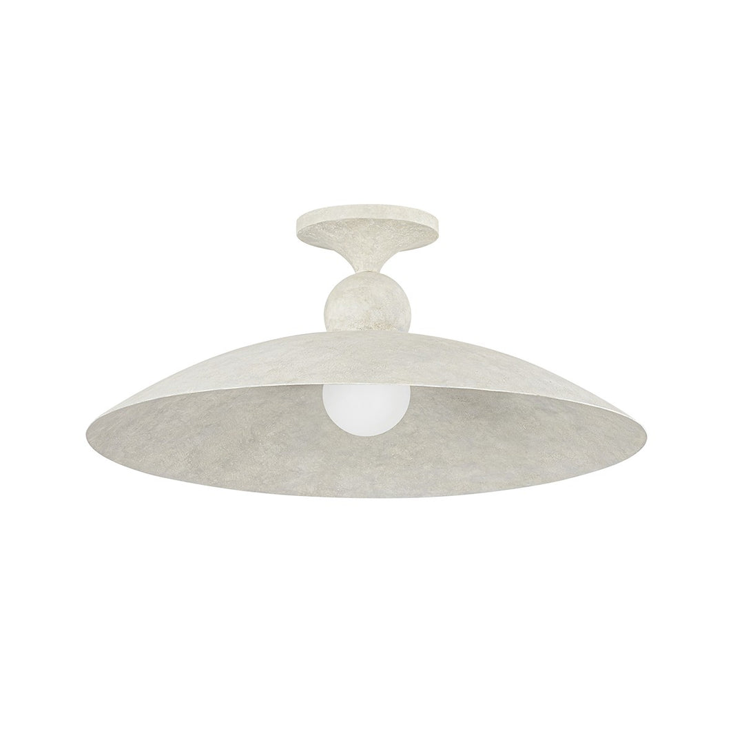 Teelin One Light Flush Mount in Limewash Plaster - available from The Lighting Shoppe, trusted by Canadian homeowners