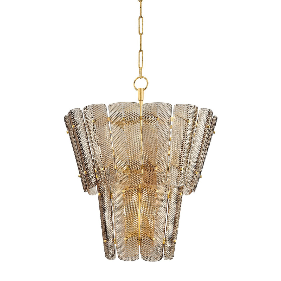 Cassian Ten Light Chandelier in Vintage Gold Leaf - available from The Lighting Shoppe, trusted by Canadian homeowners
