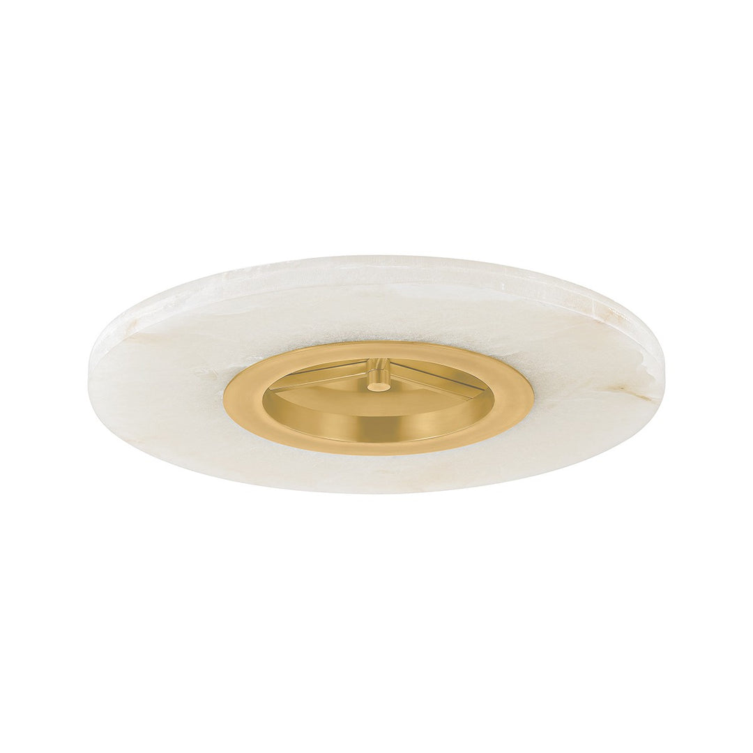 Alto LED Semi Flush Mount in Aged Brass - available from The Lighting Shoppe, trusted by Canadian homeowners