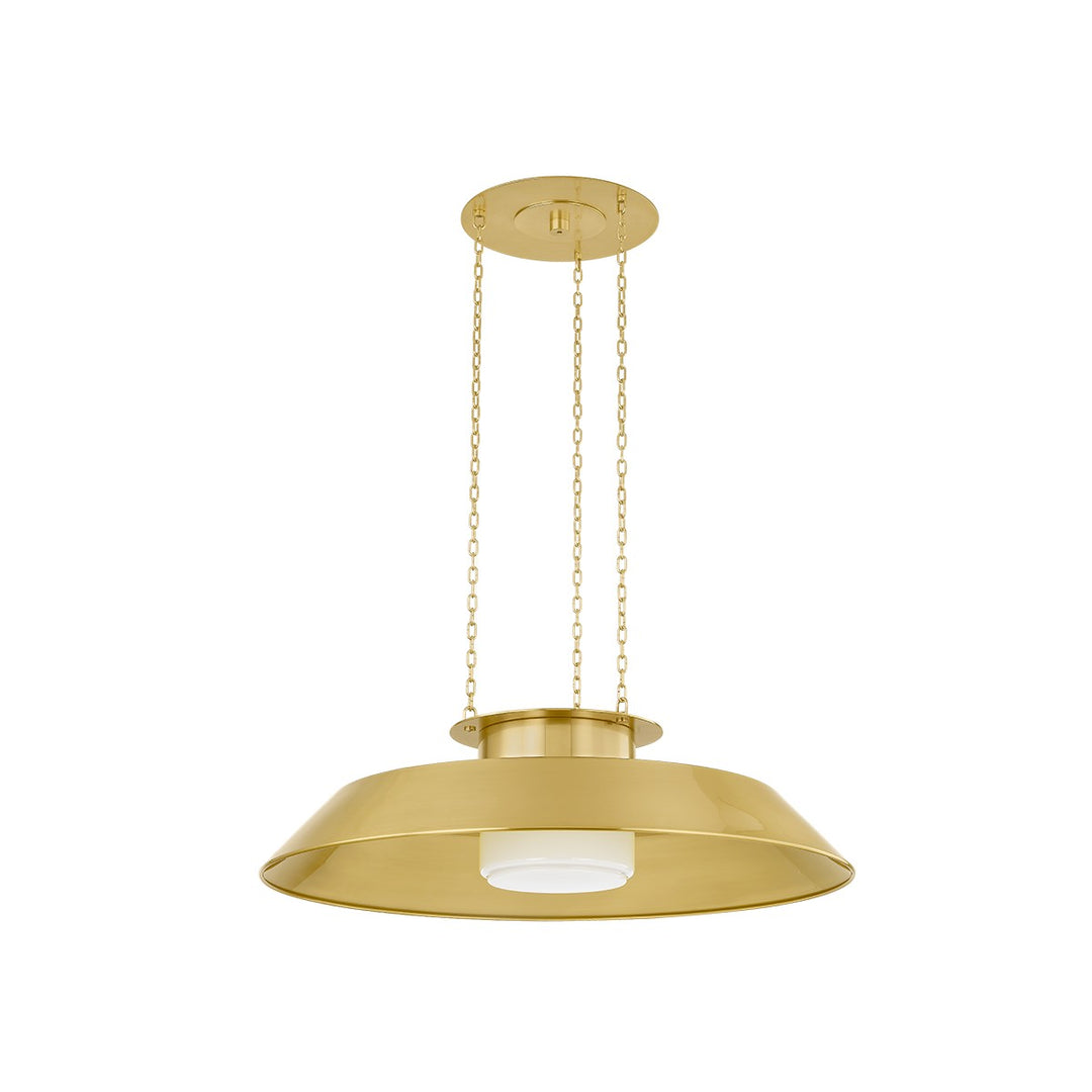 Hudson Valley Canada - 8832-AGB - One Light Pendant - Woodrow - Aged Brass