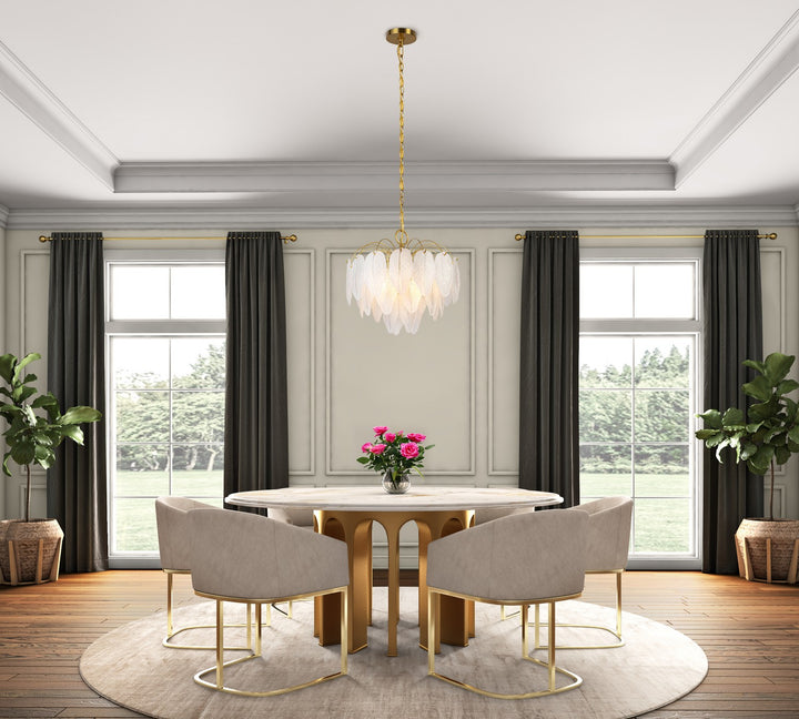 Artcraft Canada - AC11780BR - Four Light Chandelier - Alessia - Brushed Brass