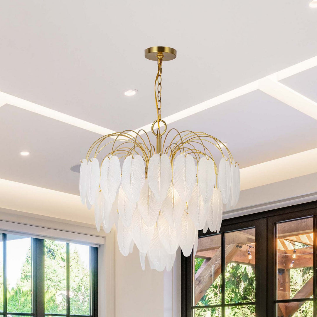 Artcraft Canada - AC11781BR - Ten Light Chandelier - Alessia - Brushed Brass