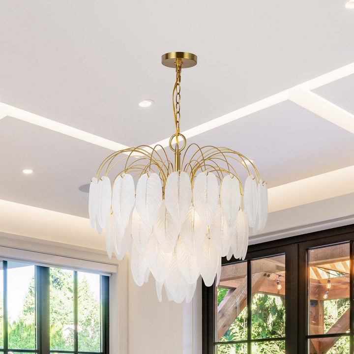 Artcraft Canada - AC11781BR - Ten Light Chandelier - Alessia - Brushed Brass