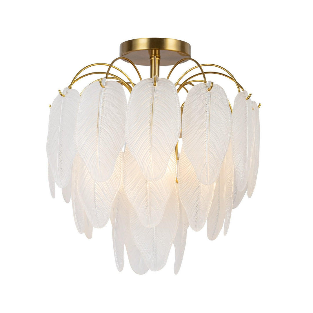 Artcraft Canada - AC11785BR - Four Light Semi-Flush Mount - Alessia - Brushed Brass