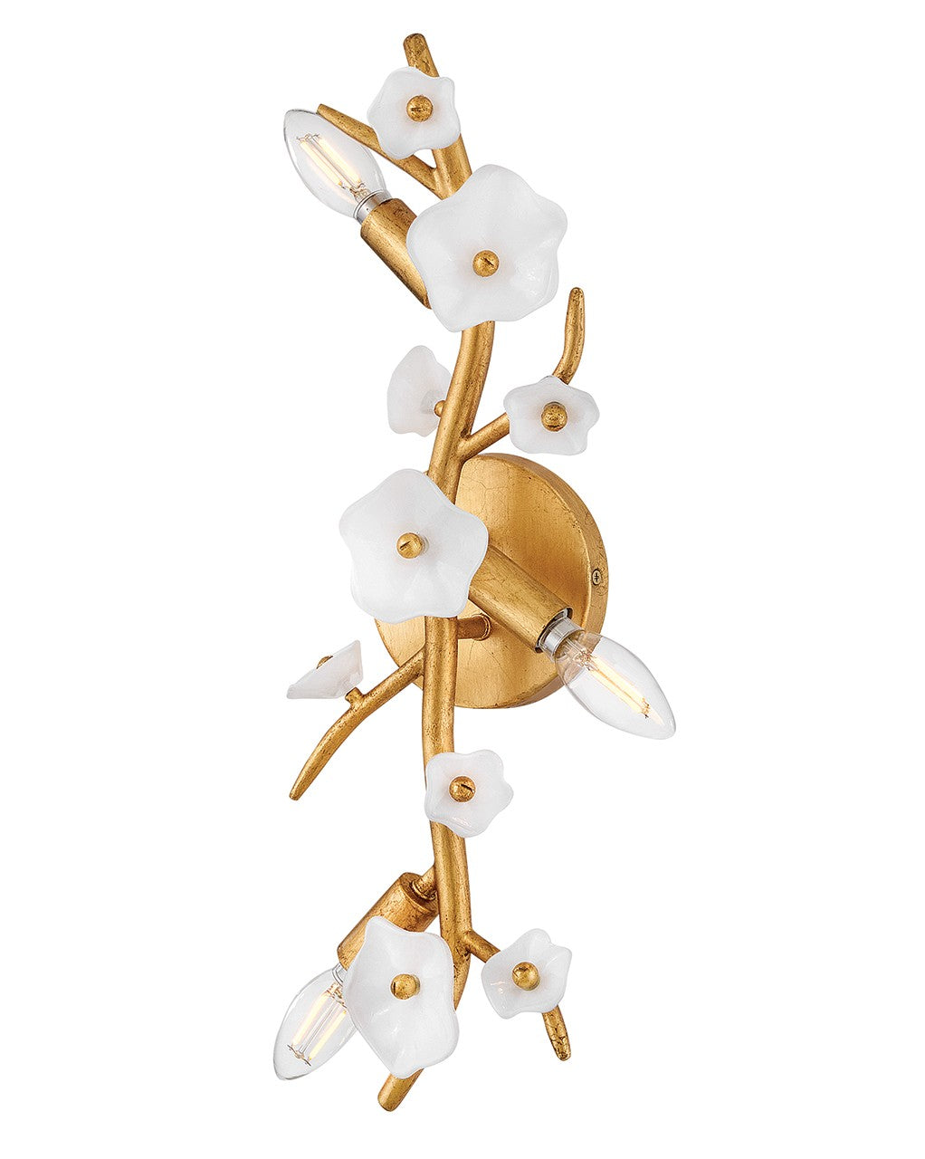 Azalea LED Wall Sconce in Distressed Brass - available from The Lighting Shoppe, trusted by Canadian homeowners