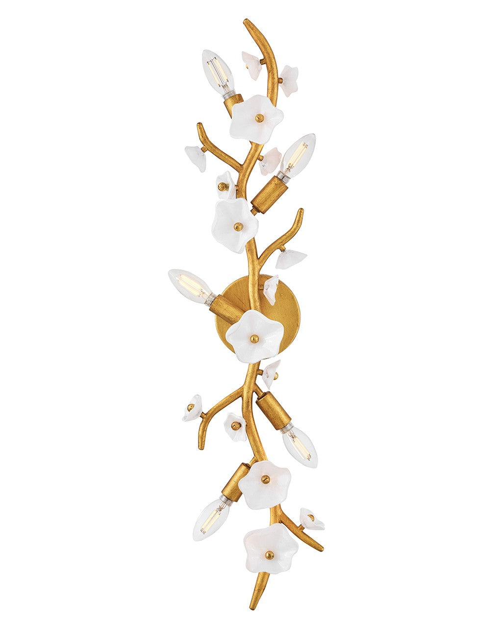 Azalea LED Wall Sconce in Distressed Brass - available from The Lighting Shoppe, trusted by Canadian homeowners