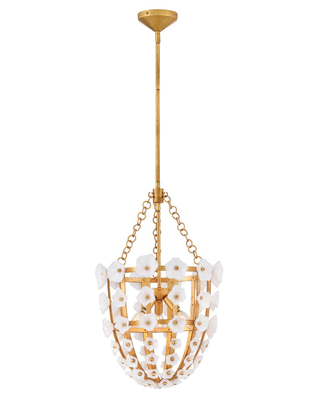 Azalea LED Pendant in Distressed Brass - available from The Lighting Shoppe, trusted by Canadian homeowners