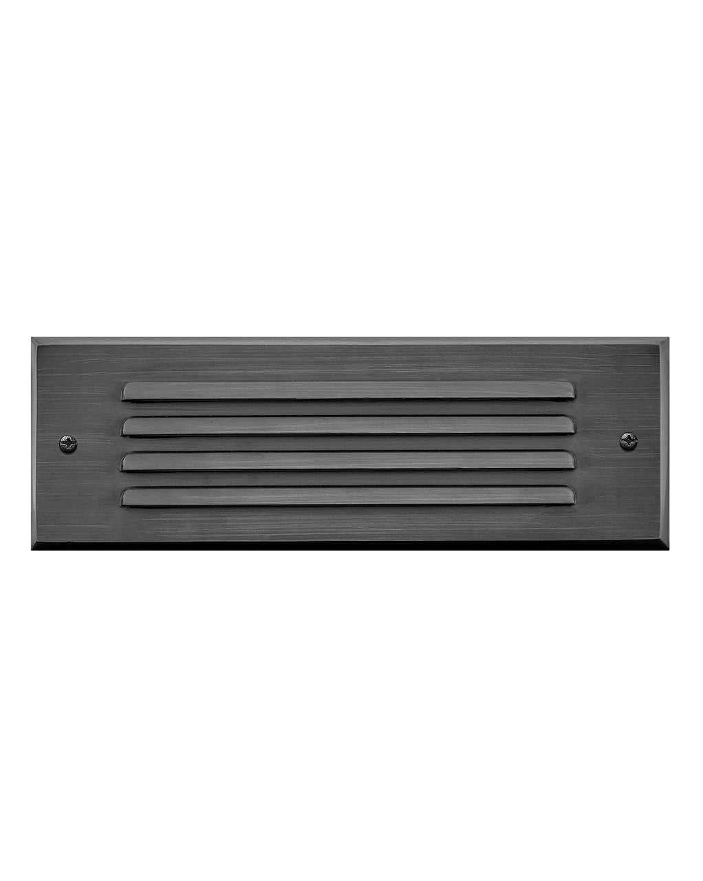 Louvered Brick Light LED Flush Step Light in Satin Black - available from The Lighting Shoppe, trusted by Canadian homeowners