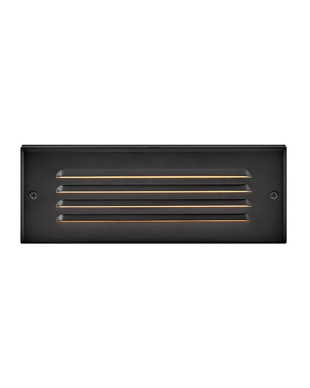 Dash Louvered LED Flush Step Light in Stainless Steel Black - available from The Lighting Shoppe, trusted by Canadian homeowners