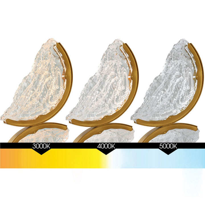 CWI Lighting Canada - 1715W8-4-624 - LED Wall Sconce - Moon - Brass