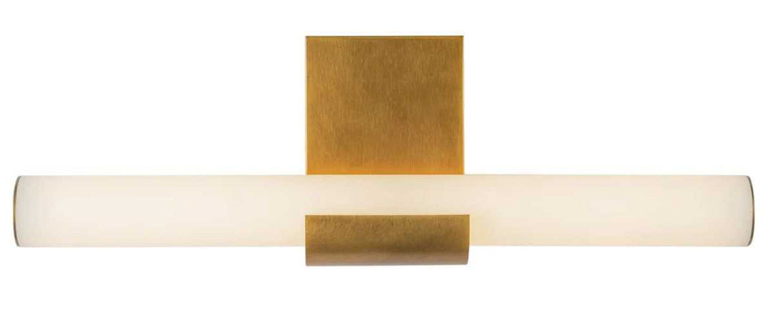 Apollo LED Wall Vanity in Vintage Brass Alora Canada