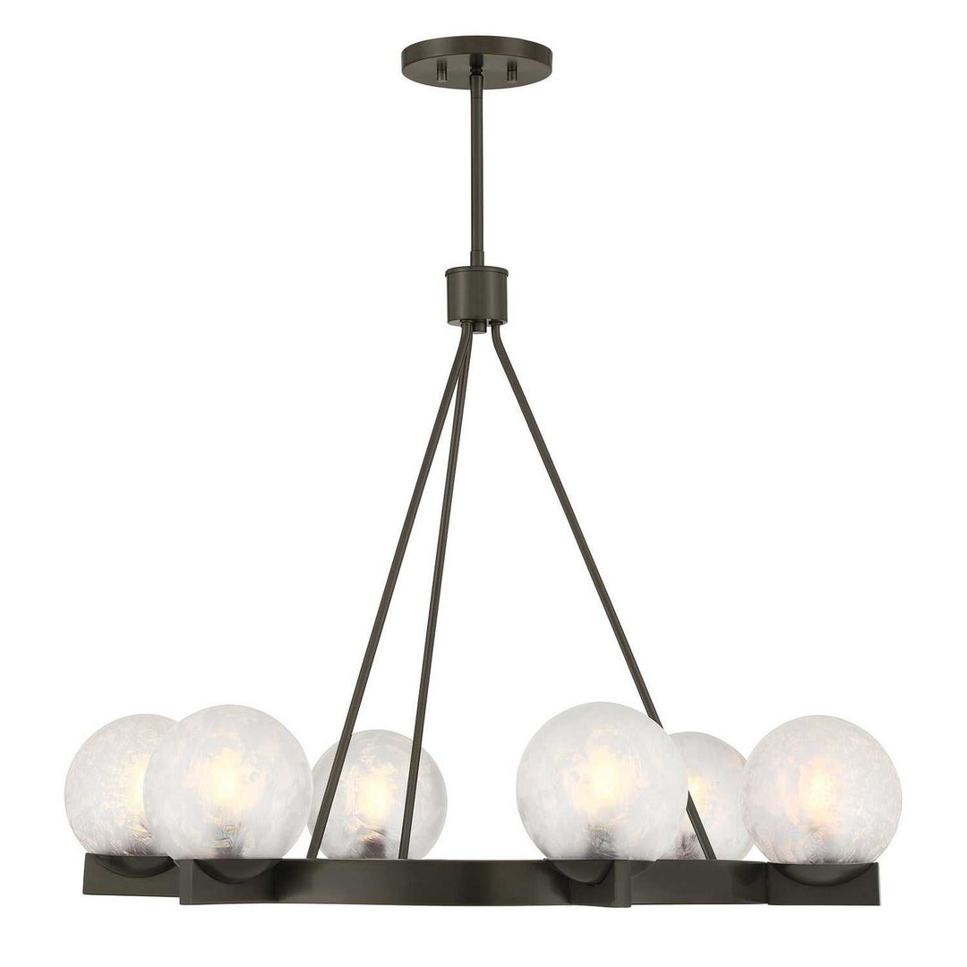 Darien Six Light Chandelier in Mediterranean Bronze Savoy House
