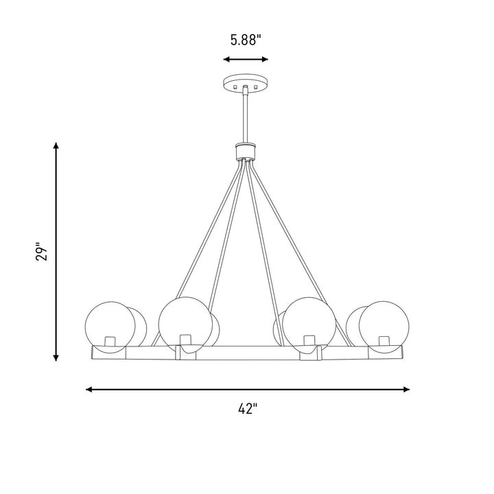 Savoy House - 1-1015-8-15 - Eight Light Chandelier - Darien - Mediterranean Bronze