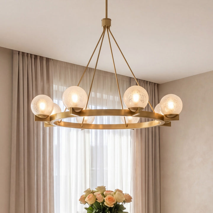 Savoy House - 1-1015-8-322 - Eight Light Chandelier - Darien - Warm Brass