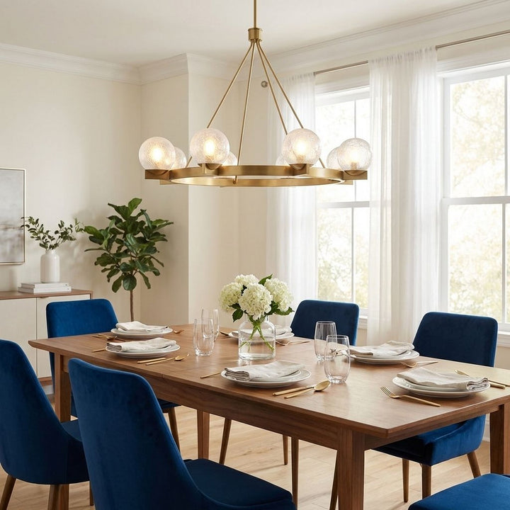 Savoy House - 1-1015-8-322 - Eight Light Chandelier - Darien - Warm Brass
