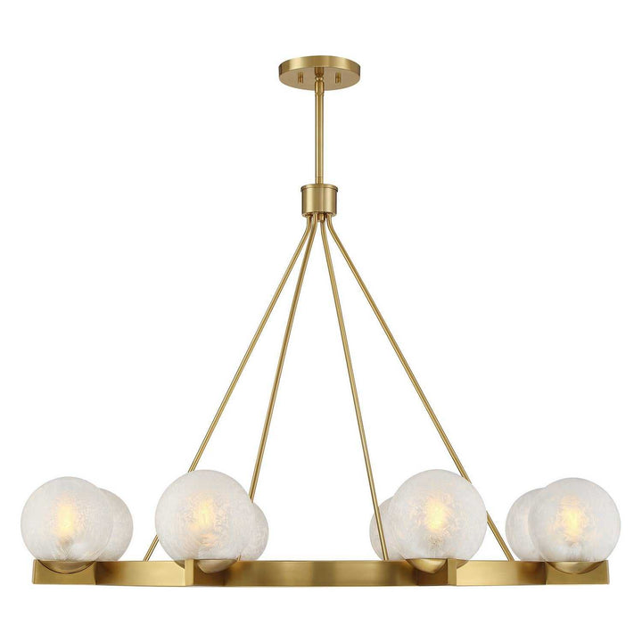 Darien Eight Light Chandelier in Warm Brass Savoy House
