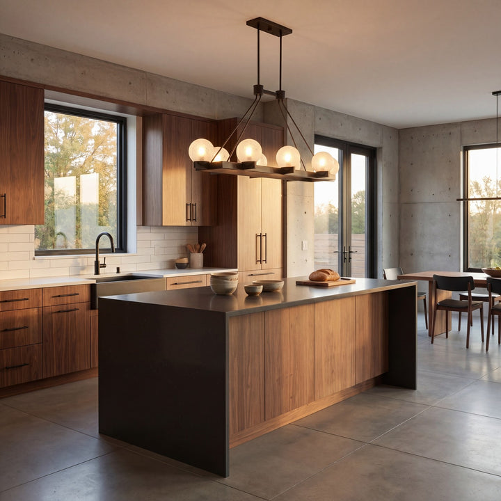 Savoy House - 1-1016-8-15 - Eight Light Linear Chandelier - Darien - Mediterranean Bronze