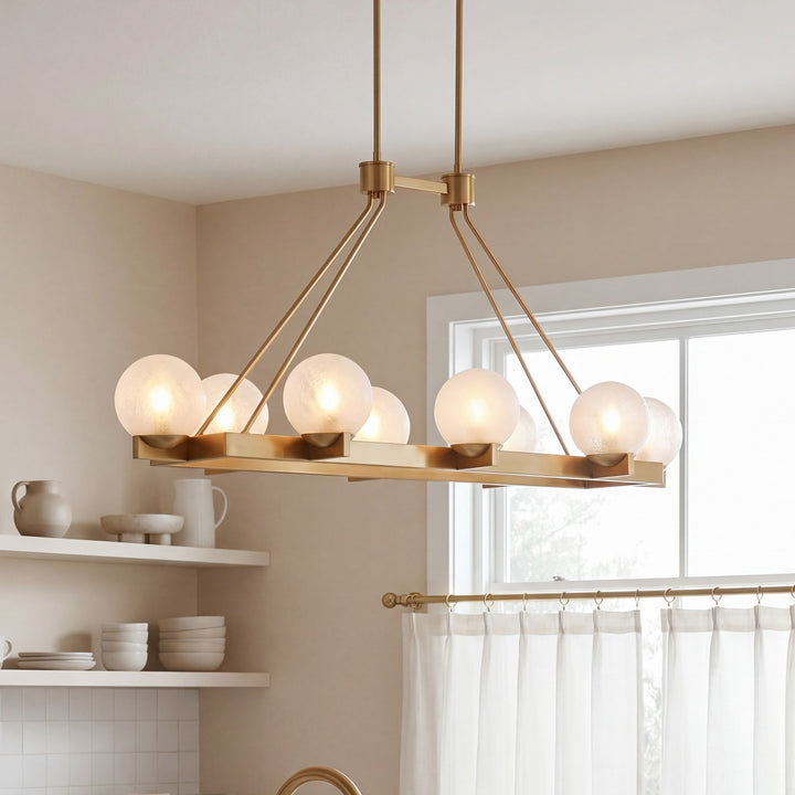 Savoy House - 1-1016-8-322 - Eight Light Linear Chandelier - Darien - Warm Brass