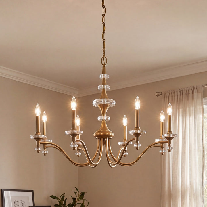 Savoy House - 1-1362-8-322 - Eight Light Chandelier - Champlain - Warm Brass