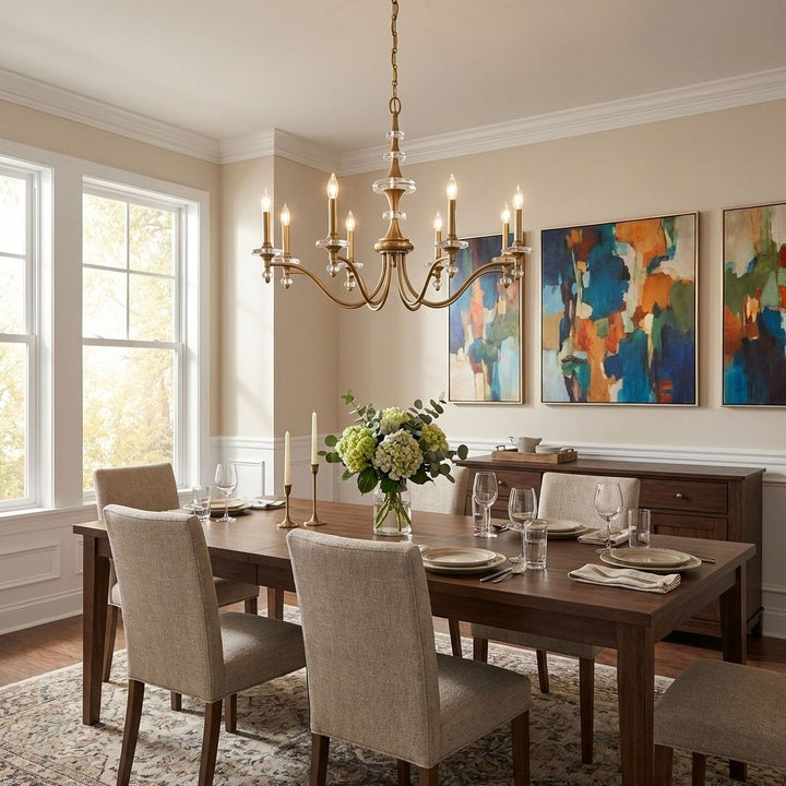 Savoy House - 1-1362-8-322 - Eight Light Chandelier - Champlain - Warm Brass