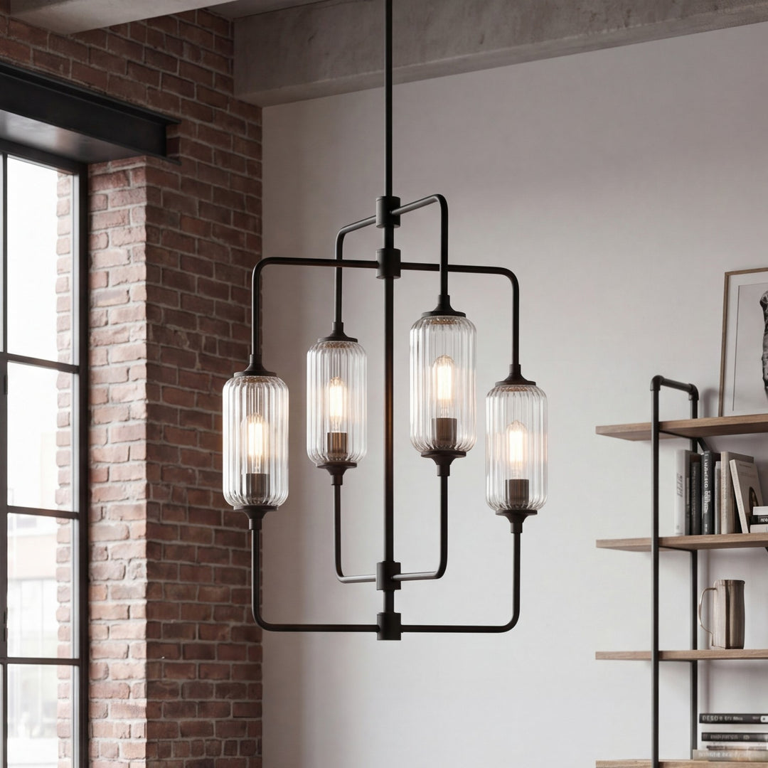 Savoy House - 1-3023-4-89 - Four Light Chandelier - Holton - Matte Black