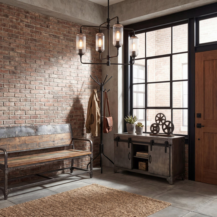 Savoy House - 1-3025-4-89 - Four Light Chandelier - Holton - Matte Black