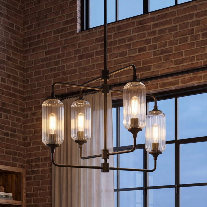 Savoy House - 1-3025-4-89 - Four Light Chandelier - Holton - Matte Black