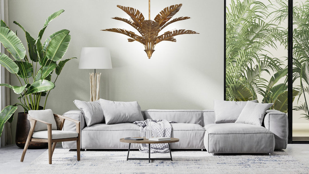 Savoy House - 1-3066-10-274 - Ten Light Chandelier - Palmera - Gold Vein