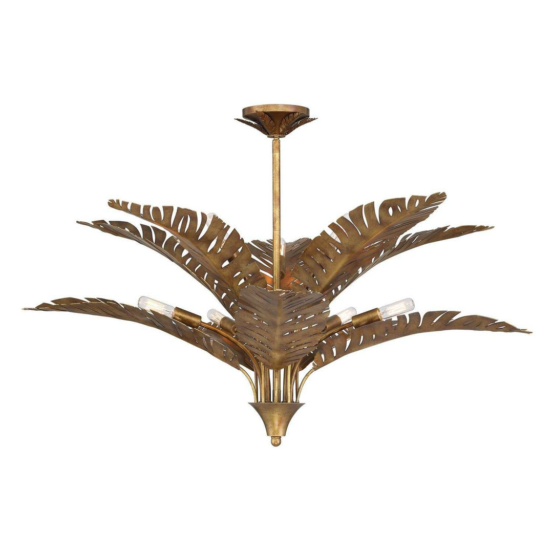 Palmera Ten Light Chandelier in Gold Vein Savoy House