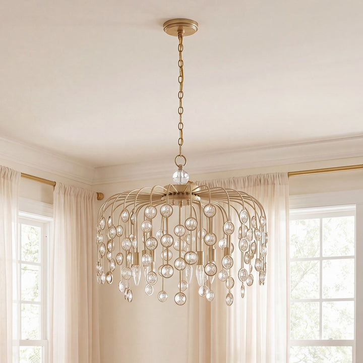 Savoy House - 1-3598-6-127 - Six Light Chandelier - Irina - Noble Brass