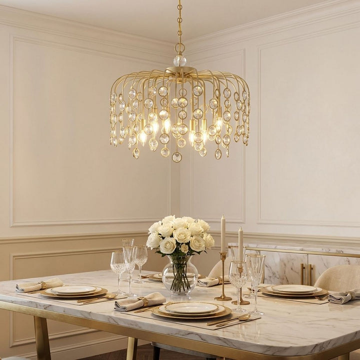 Savoy House - 1-3598-6-127 - Six Light Chandelier - Irina - Noble Brass