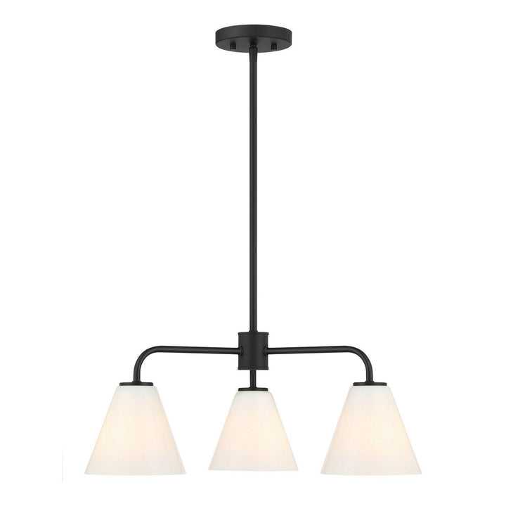 Blair Three Light Chandelier in Matte Black Savoy House