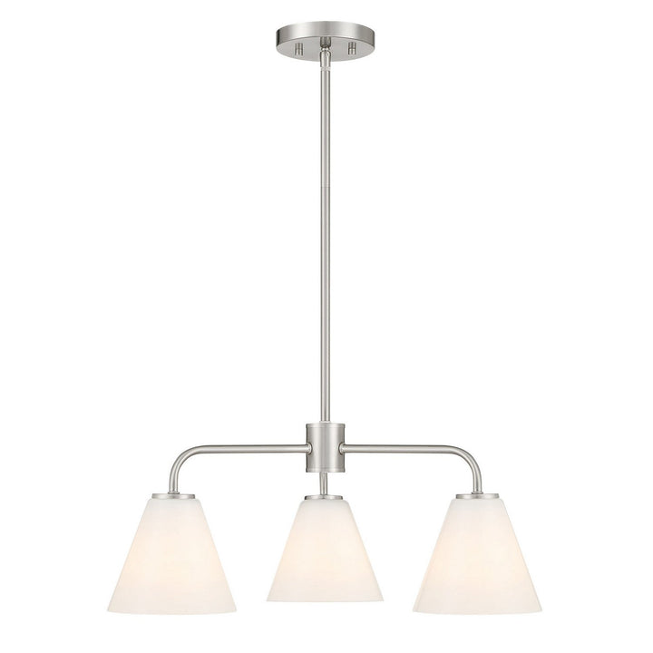Blair Three Light Chandelier in Satin Nickel Savoy House