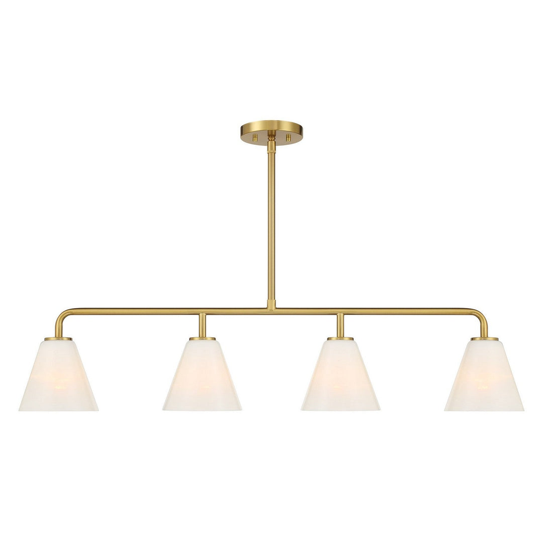 Savoy House - 1-4014-4-322 - Four Light Linear Chandelier - Blair - Warm Brass
