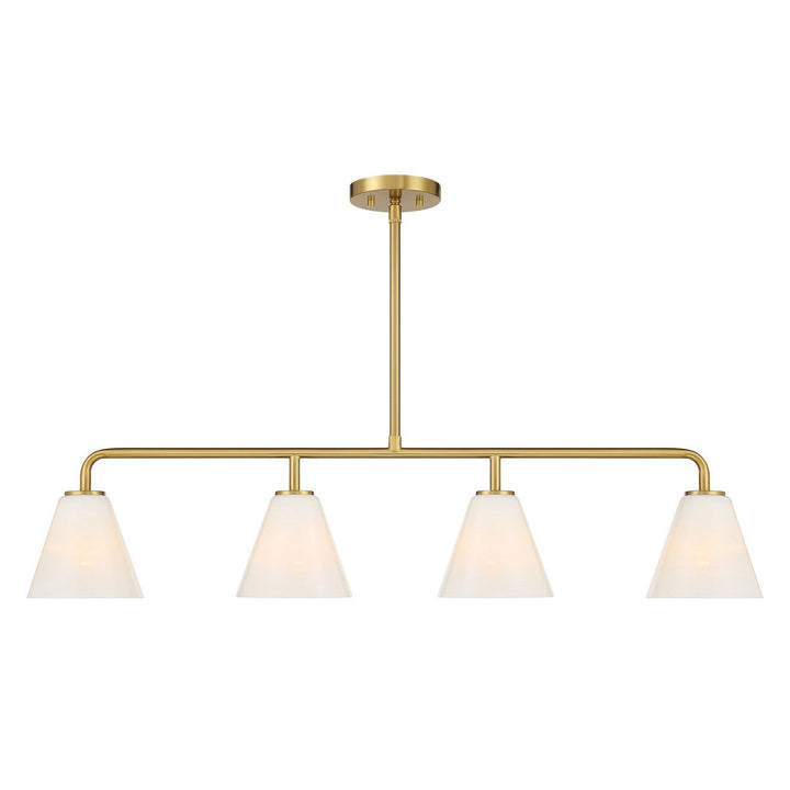 Savoy House - 1-4014-4-322 - Four Light Linear Chandelier - Blair - Warm Brass