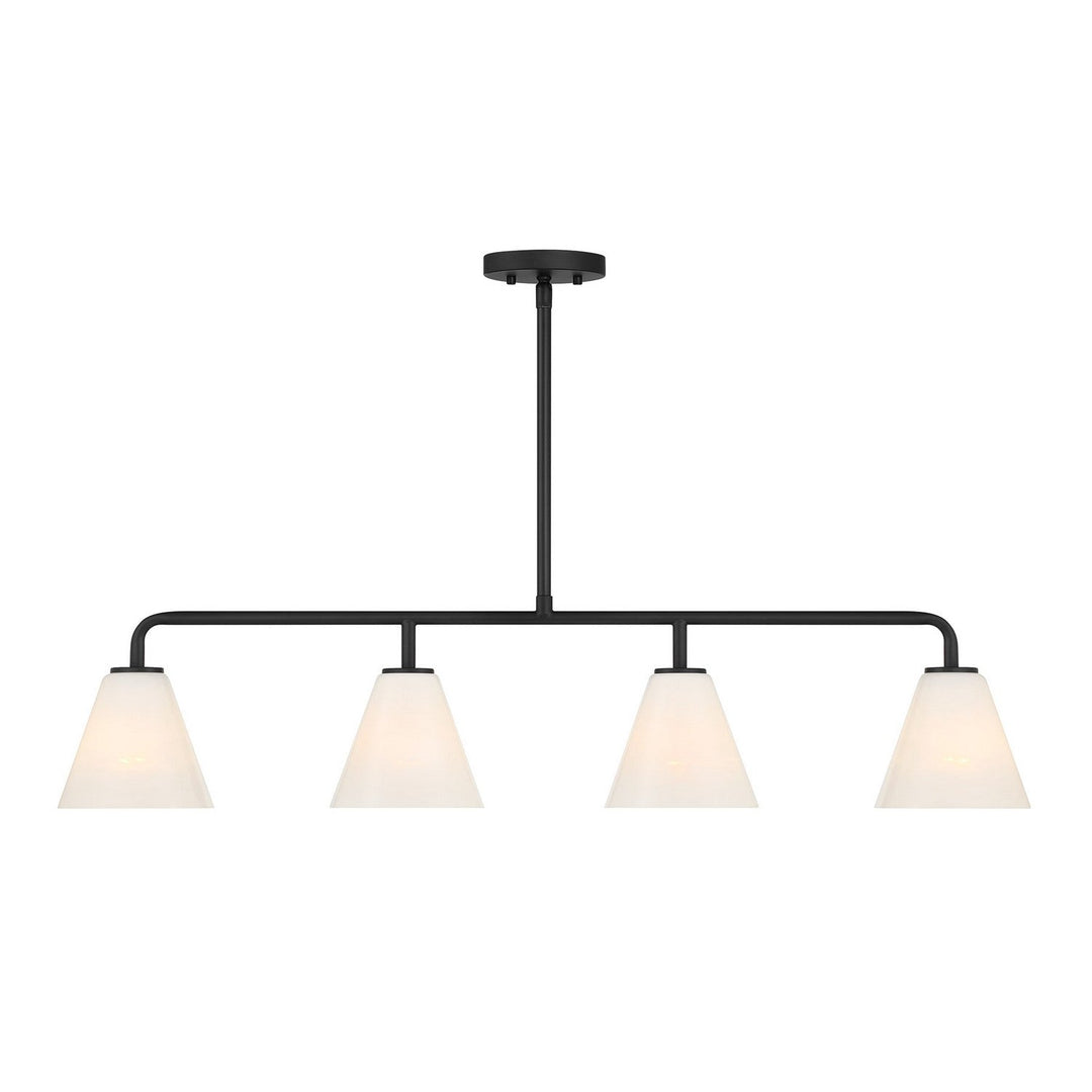 Savoy House - 1-4014-4-89 - Four Light Linear Chandelier - Blair - Matte Black