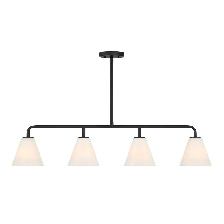 Savoy House - 1-4014-4-89 - Four Light Linear Chandelier - Blair - Matte Black
