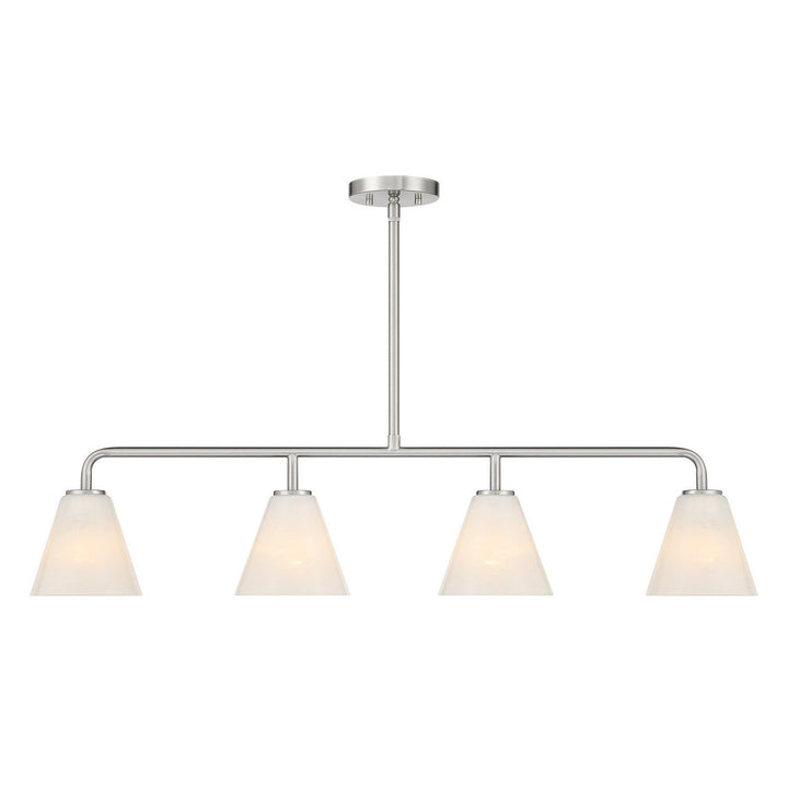 Savoy House - 1-4014-4-SN - Four Light Linear Chandelier - Blair - Satin Nickel
