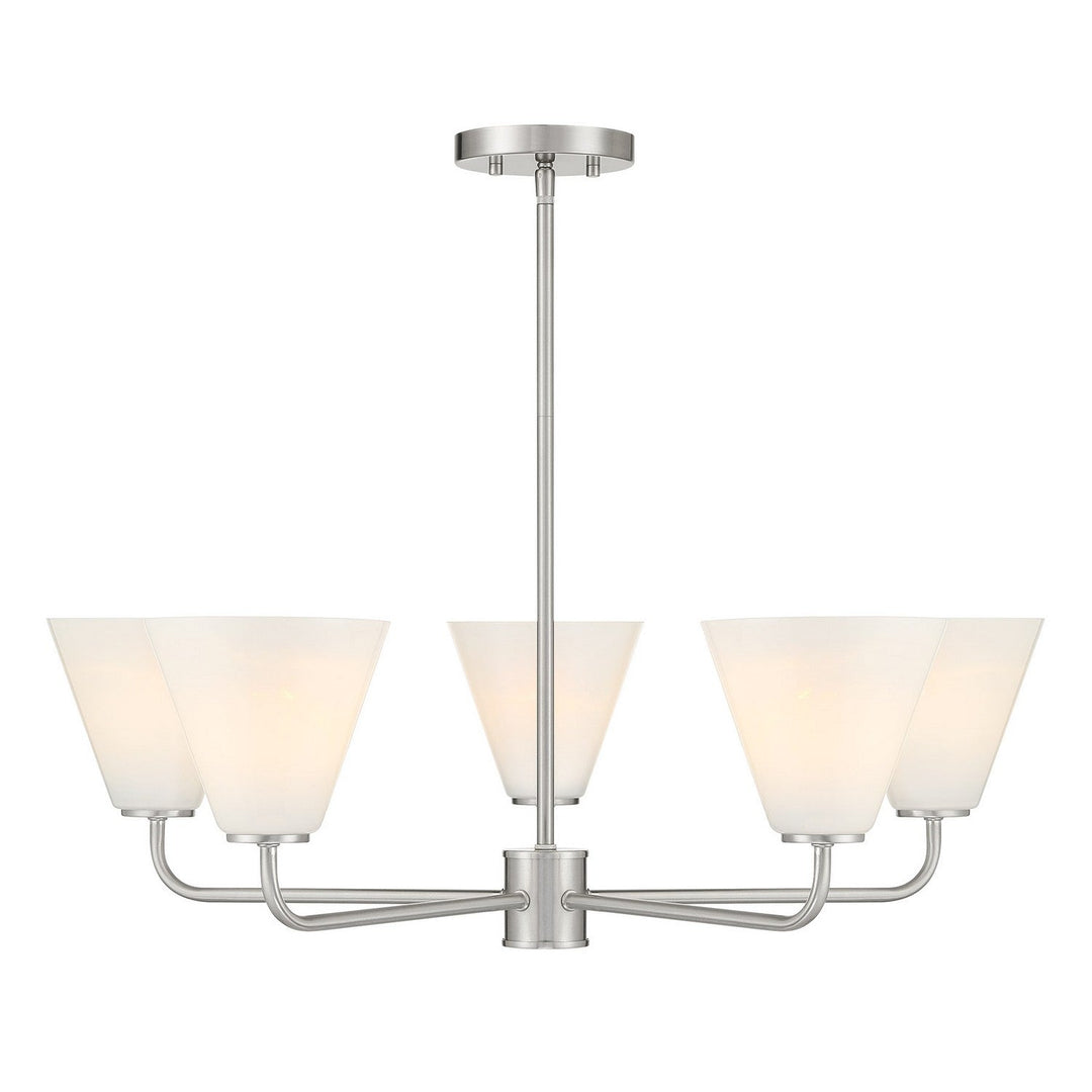 Blair Five Light Chandelier in Satin Nickel Savoy House