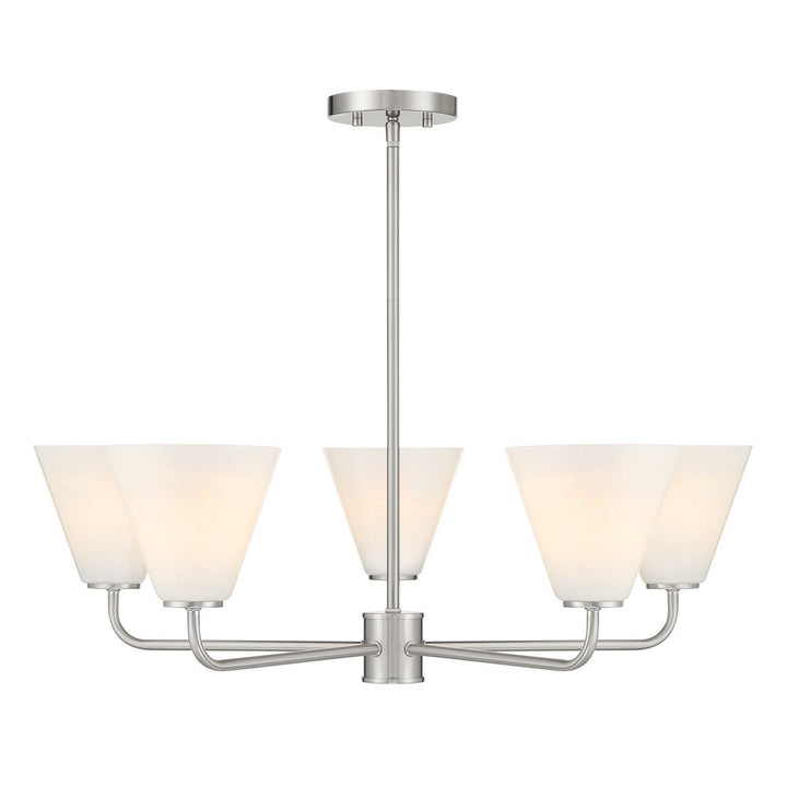 Savoy House - 1-4015-5-SN - Five Light Chandelier - Blair - Satin Nickel