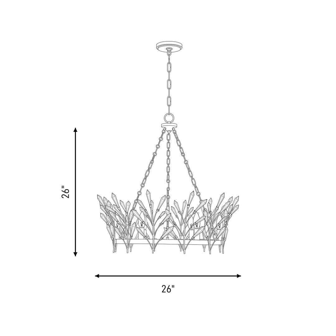 Savoy House - 1-4073-6-127 - Six Light Chandelier - Orianna - Noble Brass